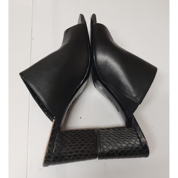 Calvin Klein Women’s Open Toe Mule Chunky Heel Snakeskin Accent Size 11M NWOB - Picture 13 of 14